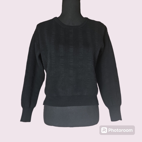 Sam Edelman Women Black Long Sleeve Sweater Size Small - Picture 6 of 7